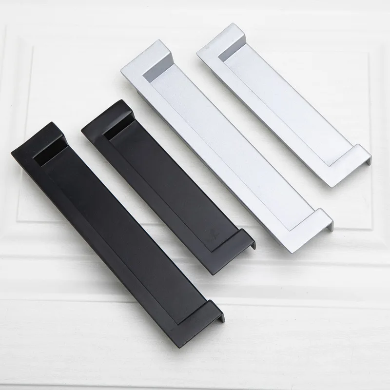 Furniture Hardware Black - Liga de zinco escondido móveis Handle,