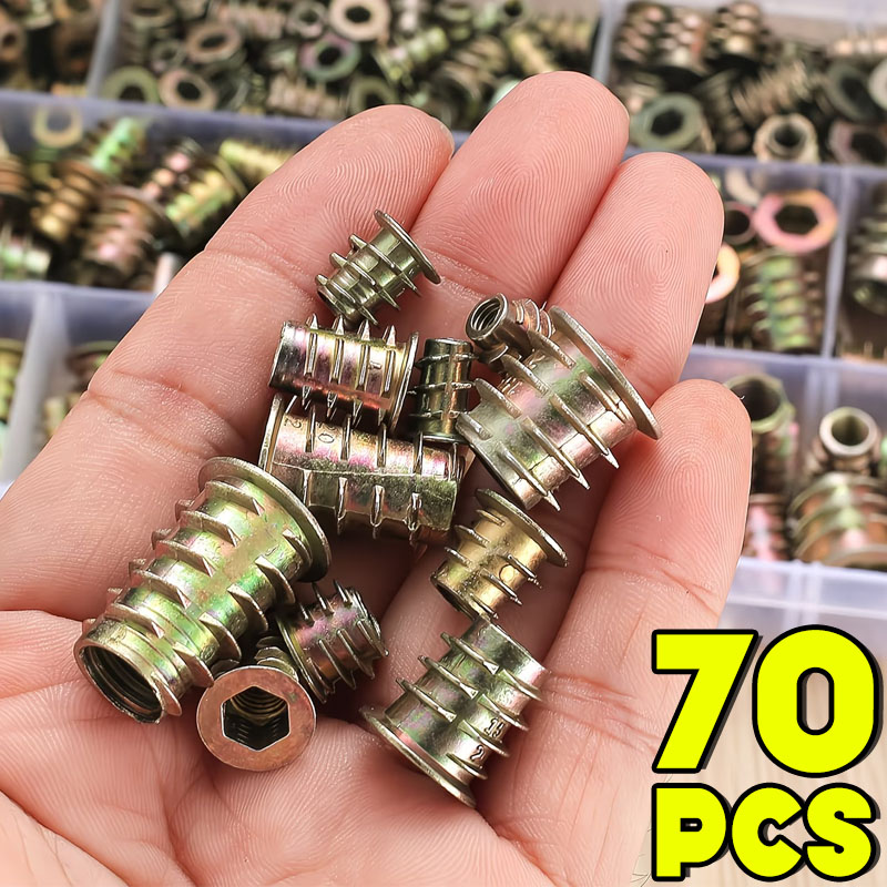 Furniture Hardware Threaded Inserts - Kit de Porcas de Inserção Rosqueadas