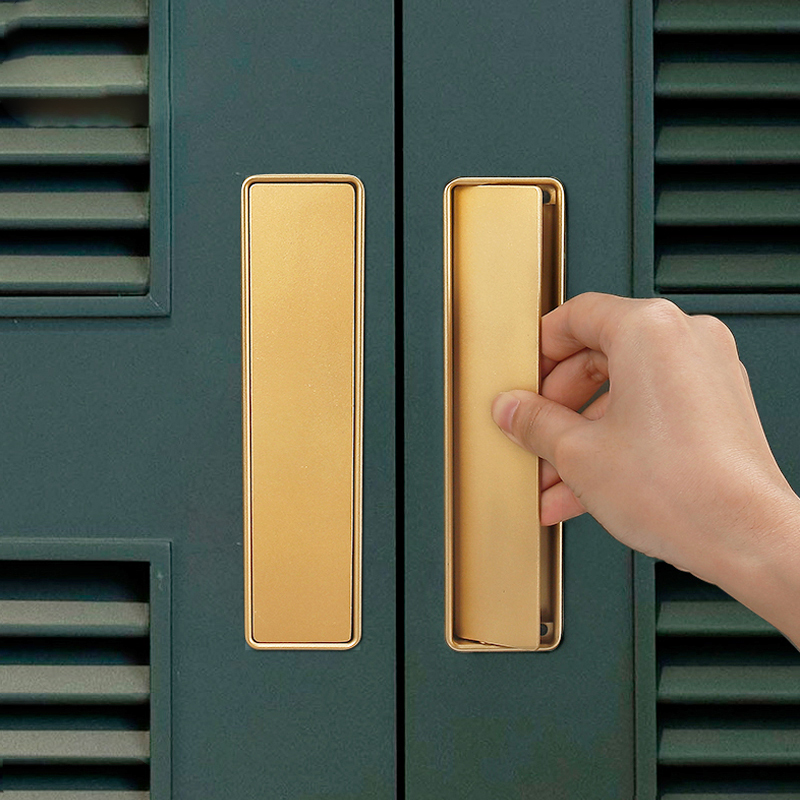 Furniture Hardware Black - Puxador de Porta Oculto para Armário