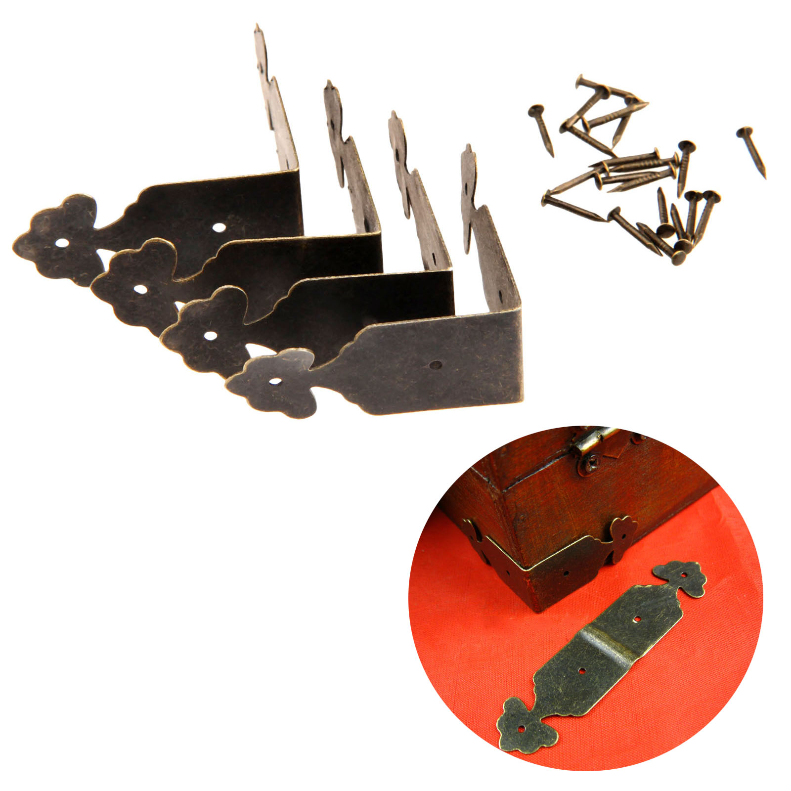 Furniture Hardware Decorative - Protetores decorativos de canto de ferro