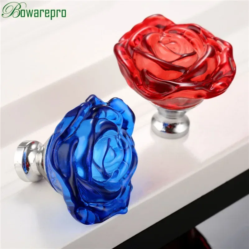 Furniture Hardware China - Bowarepro 50mm cristal rosa alça de