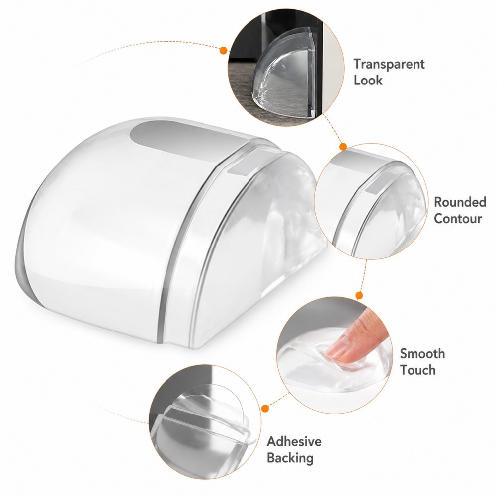 Furniture Joint Hardware - Protetor de Porta Transparente de Silicone