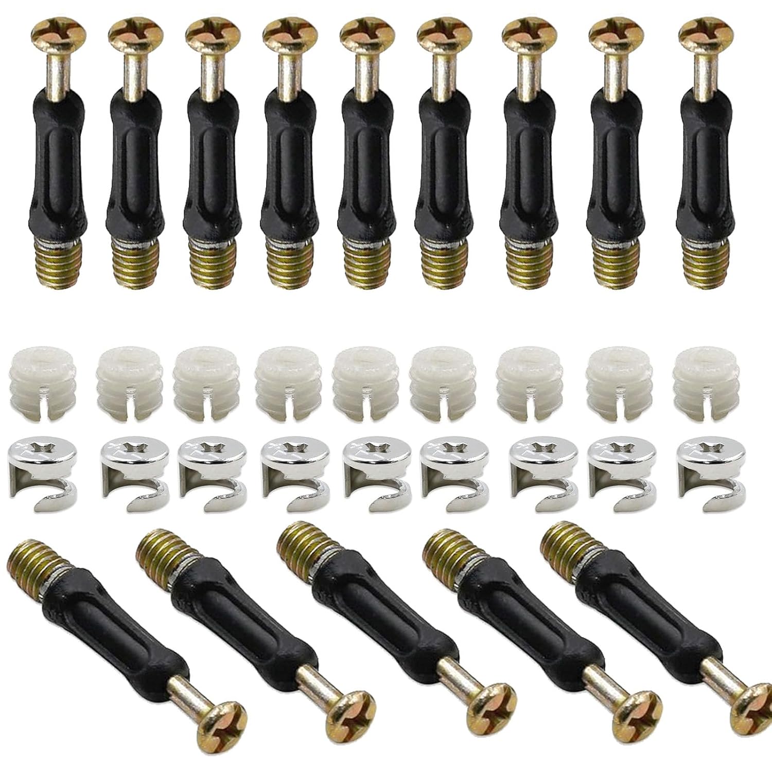 Furniture Joinery Hardware - 50 conjuntos 3 em 1 kit