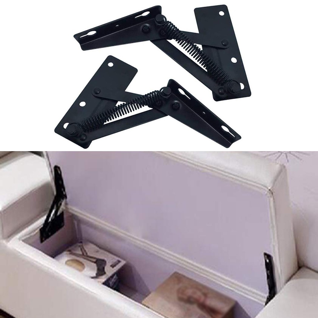 Furniture Hardware Black - 2 Peças Dobradiça de Aço para