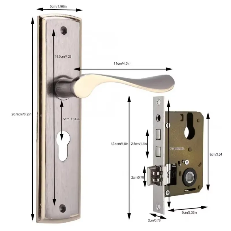 Silencioso Porta Handle Lock p - Furniture Hardware Decorative avaliação e preço