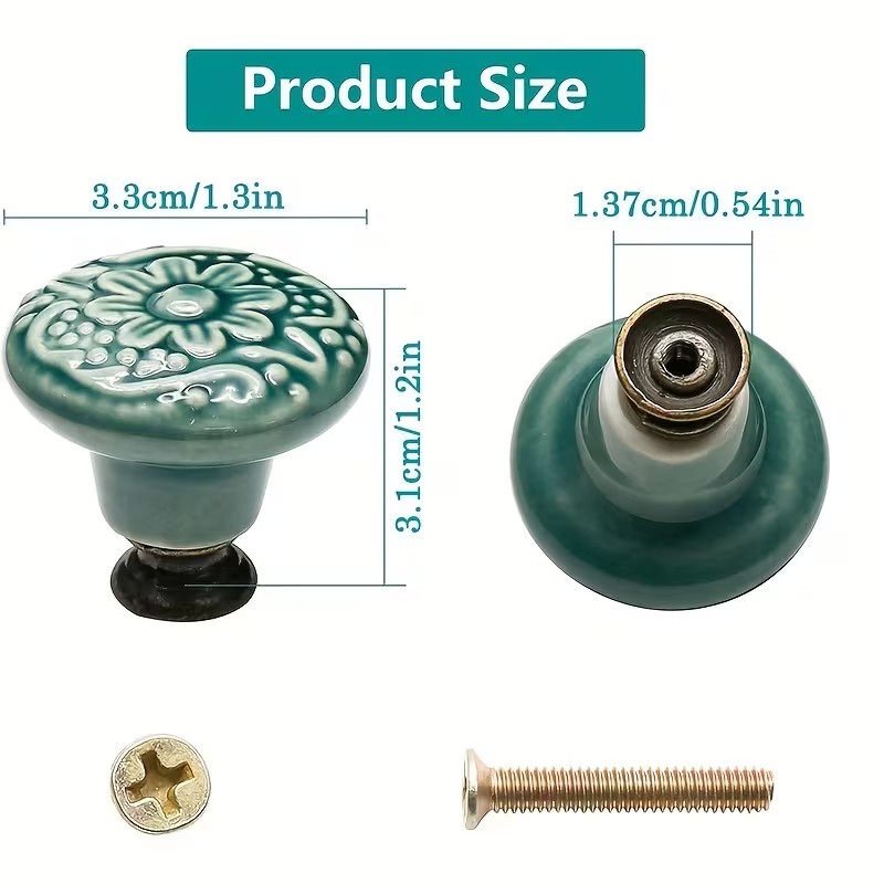 12 peças de puxadores de cerâm - Furniture Hardware China avaliação e preço