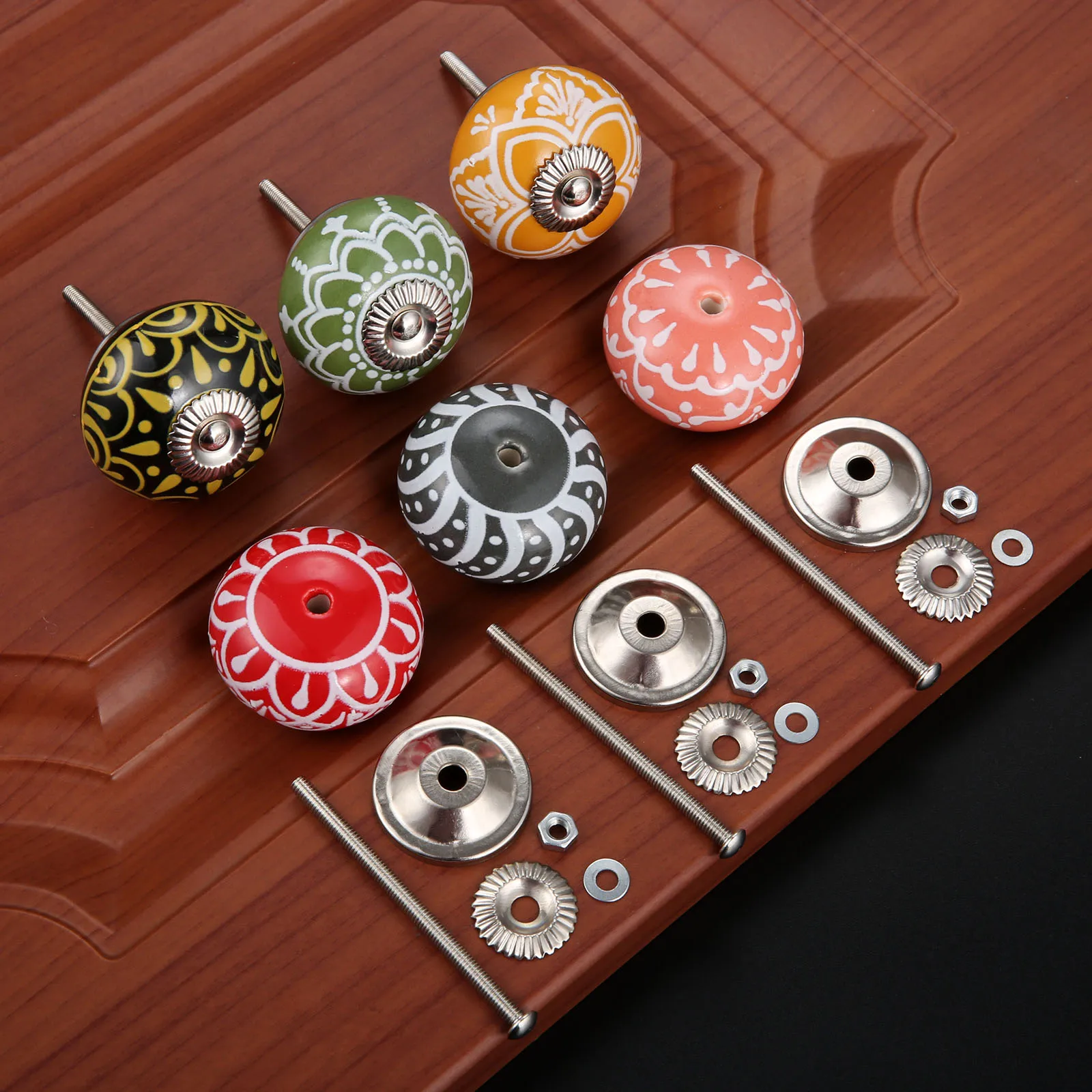 Puxador de cerâmica estampas f - Cabinet Knob Round avaliação e preço