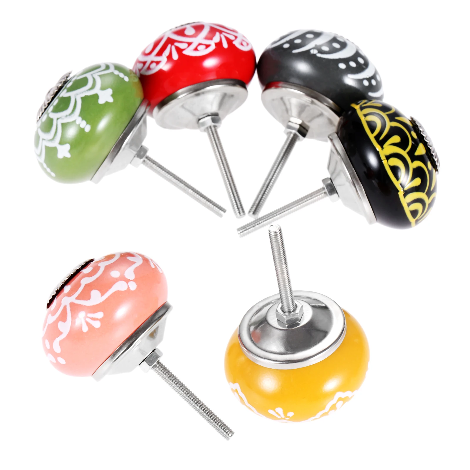 Puxador de cerâmica estampas f - Cabinet Knob Round avaliação e preço