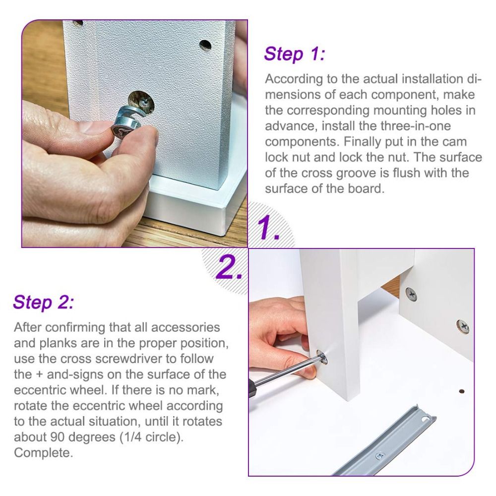Zinco Cam Lock Nut Sortido Kit - Furniture Joinery Hardware avaliação e preço