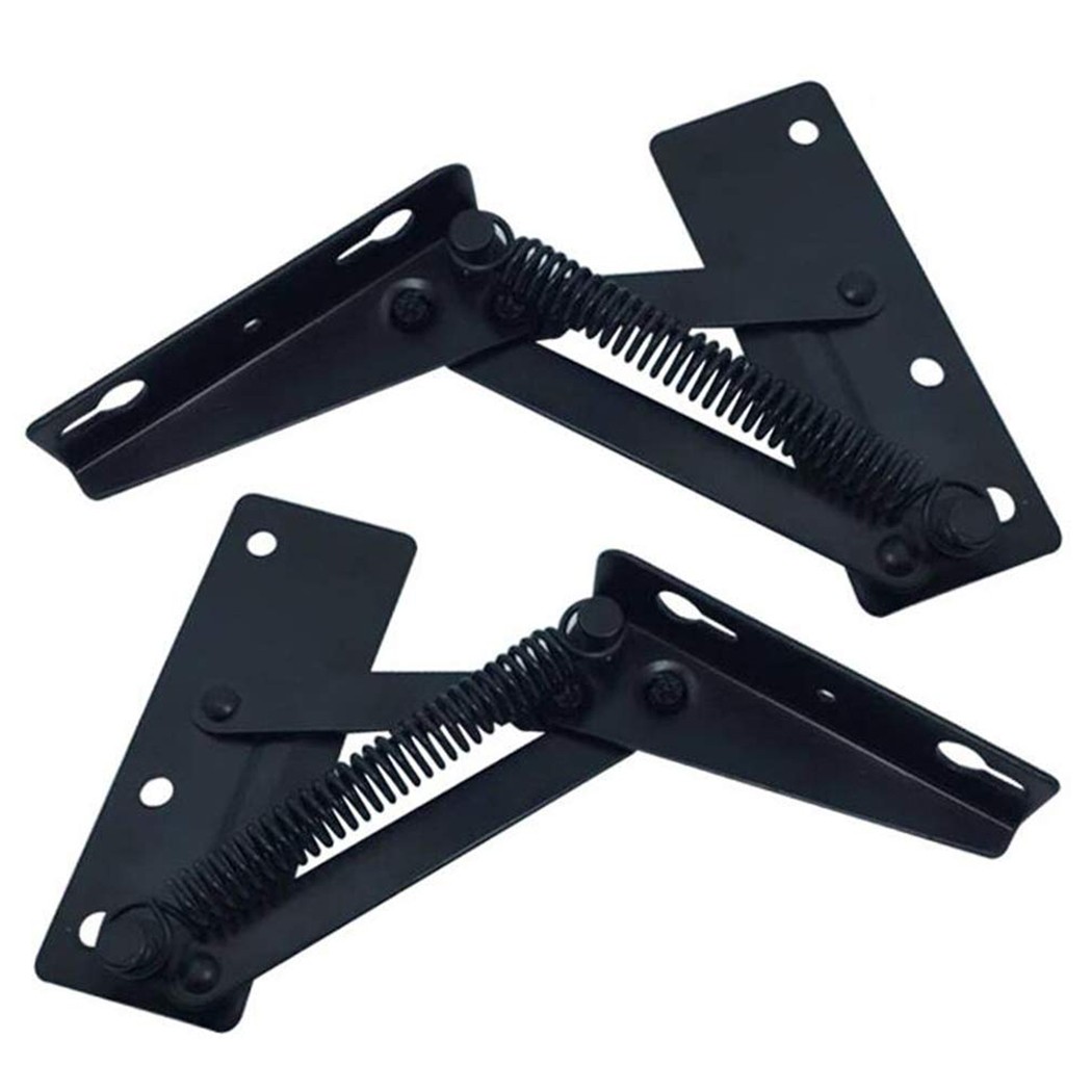 2 Peças Dobradiça de Aço para  - Furniture Hardware Black avaliação e preço
