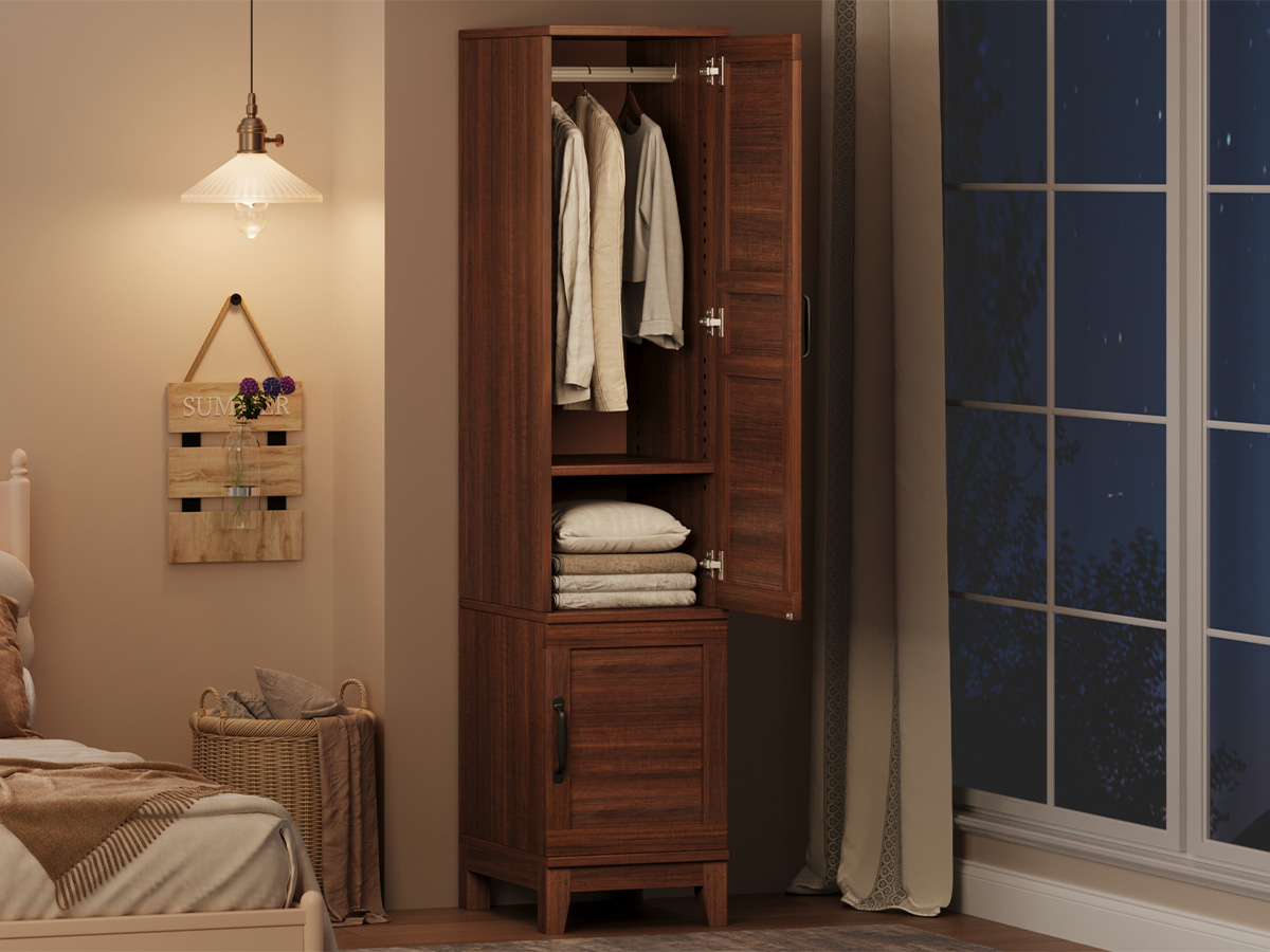 Guarda-Roupa de Madeira – 183  - Furniture Hardware Hinges avaliação e preço